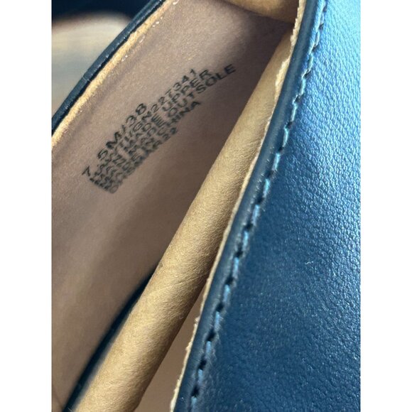 BCBG Generation Womens 7.5M Blue Leather Studded Pointed Toe Stilettos - Picture 6 of 8